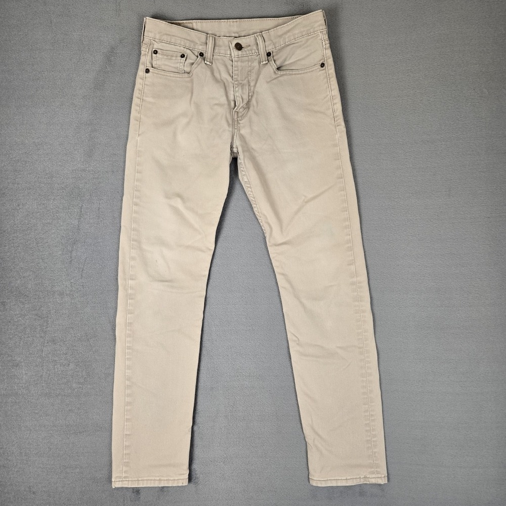 Levis Jeans 502 Men 29x32 (Fit 30x29) Regular Taper Khaki Chinos Casual Straight